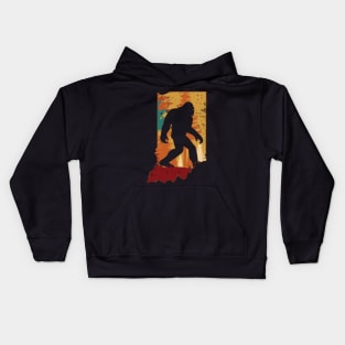 Bigfoot Retro Vintage Sasquatch Indiana Kids Hoodie